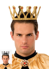 Nessiworld Gold Color Child and Adult Compatible King Crown